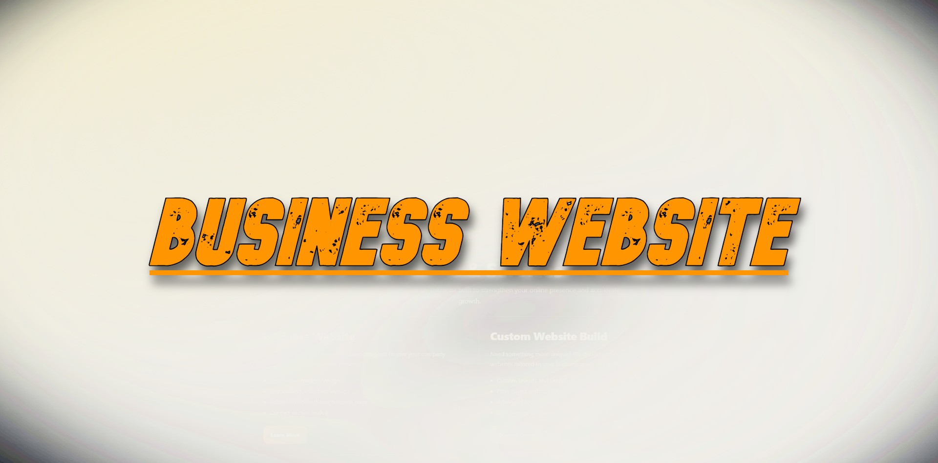 Business Website product banner